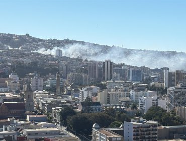 Senapred activa la mensajería SAE y solicita evacuar sectores del cerro Cordillera en Valparaíso por incendio