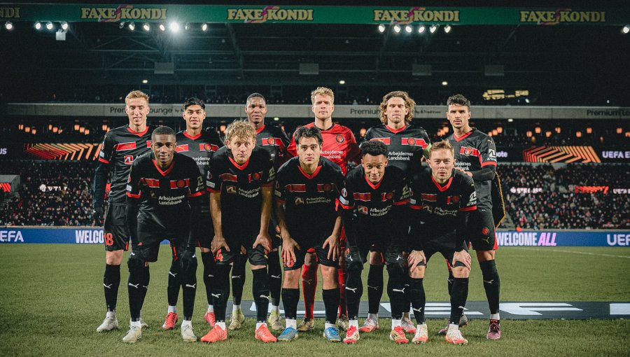 Darío Osorio fue titular en la derrota del Midtjylland en la ida de los playoffs de la Europa League