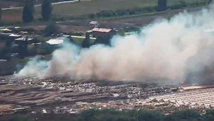 Equipos de emergencia combaten incendio forestal a altura del paradero 7 en Quillota