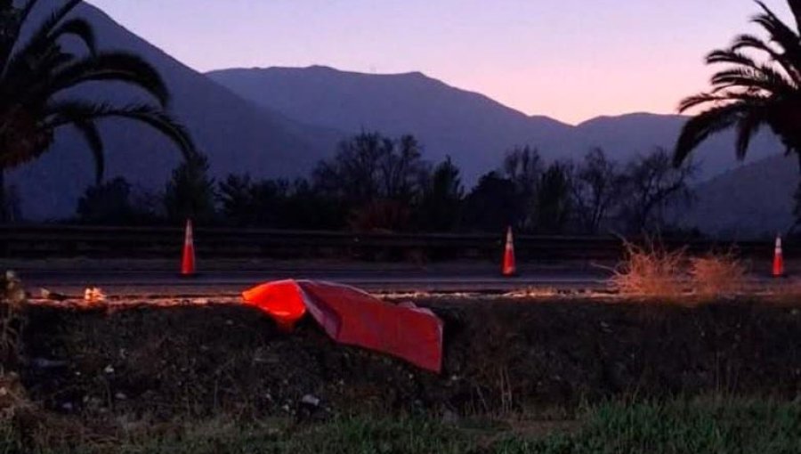 Hombre sin identificación es hallado muerto a un costado de ruta 5 en La Calera