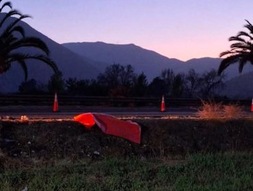 Hombre sin identificación es hallado muerto a un costado de ruta 5 en La Calera