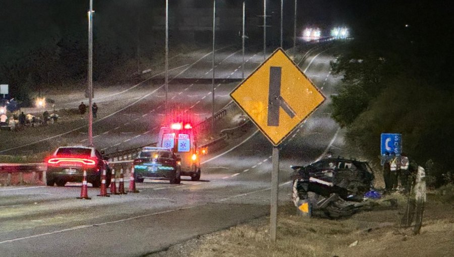 Dos fallecidos en accidente de tránsito en plena Ruta 78 camino a Melipilla