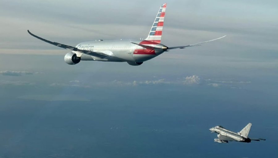 Avión de American Airlines debió aterrizar de emergencia en Roma por amenaza de bomba: fue escoltado por dos cazas italianos