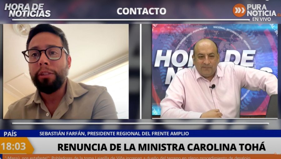 Presidente regional del Frente Amplio por renuncia de Tohá al Ministerio del Interior: “Acelera los tiempos de decisiones para los partidos”