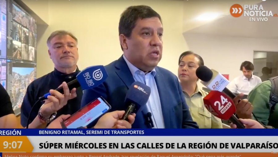 Seremi de Transportes Benigno Retamal entrega un completo reporte del “Súper Miércoles” en la región de Valparaíso