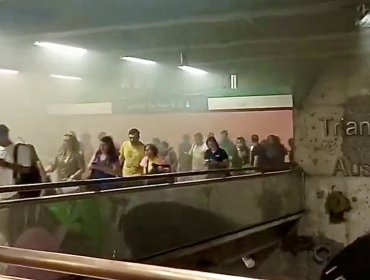 Estación Baquedano del Metro de Santiago fue evacuada por emanación de humo