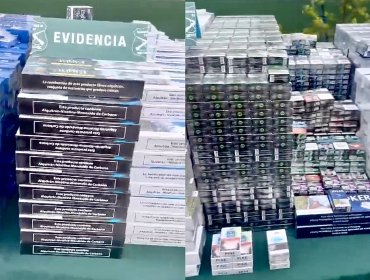 Decomisan más de 8 mil cajetillas de cigarros de contrabando en el plan de Valparaíso