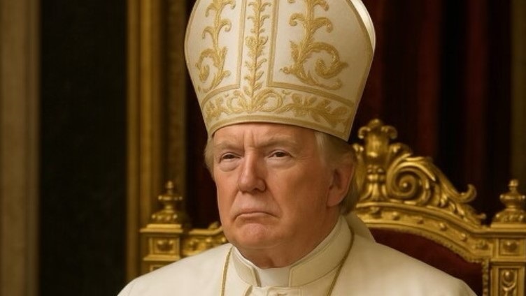 Trump publica una imagen disfrazado de Papa tras bromear con asumir el cargo