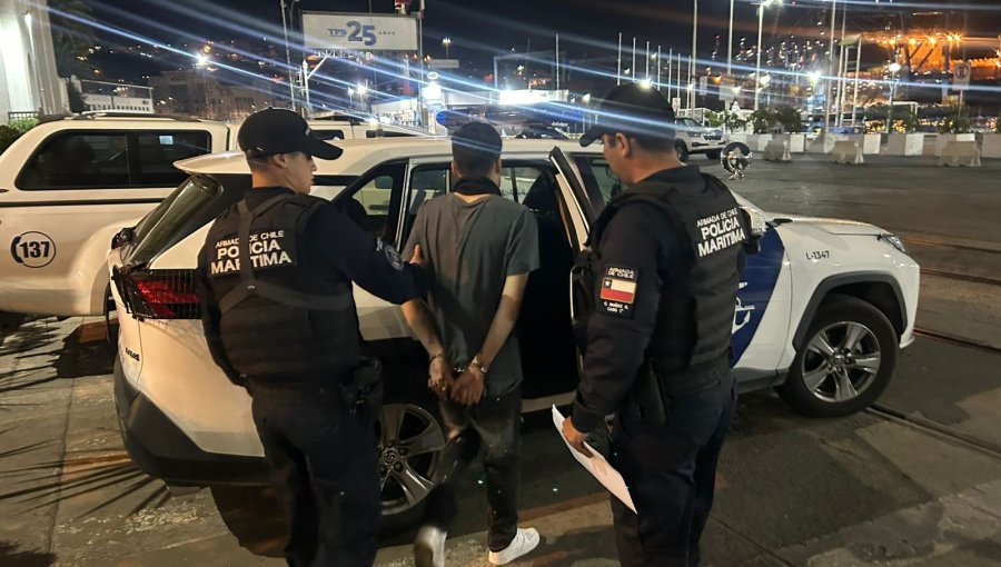 Policía Marítima de Valparaíso detuvo a diez personas en distintos operativos realizados el fin de semana