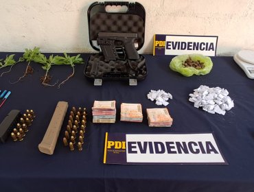 Cuatro sujetos fueron detenidos por microtraficar droga en población de Limache