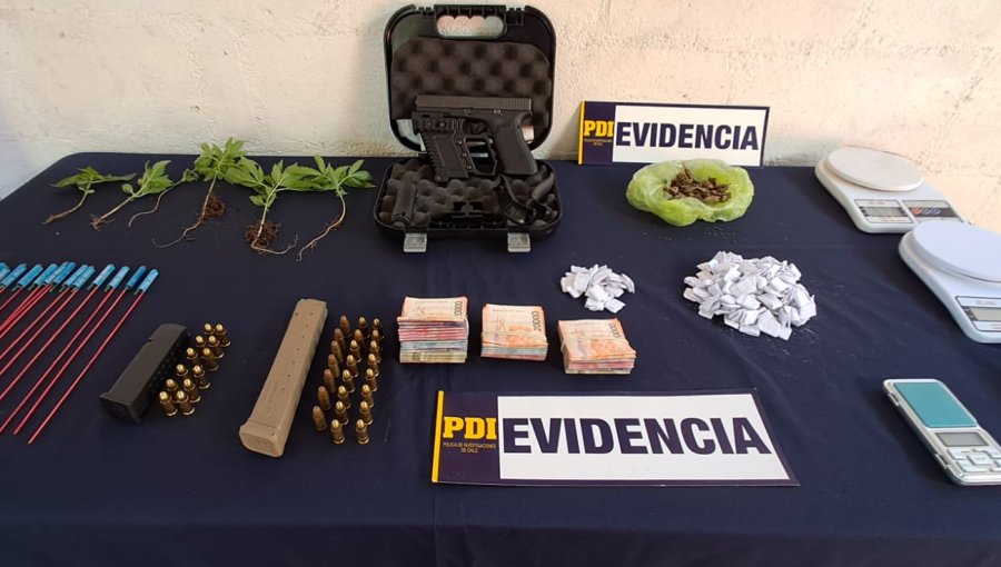 Cuatro sujetos fueron detenidos por microtraficar droga en población de Limache
