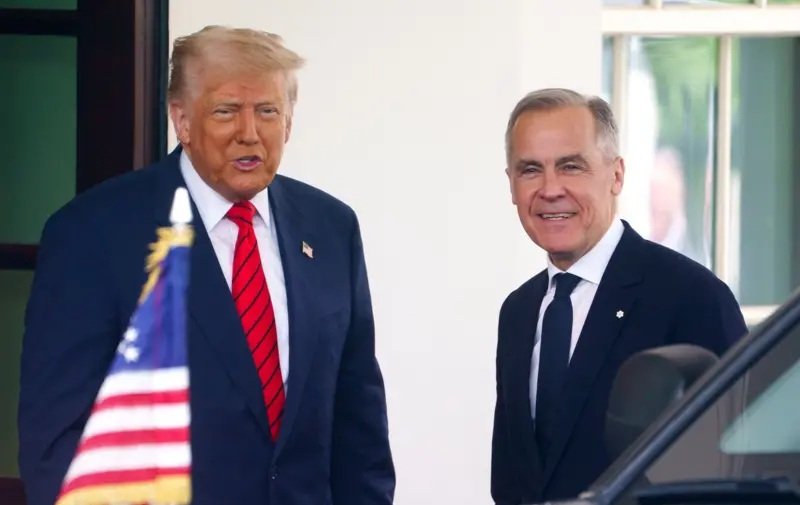 Primer ministro de Canadá rechaza en su primer encuentro con Trump la idea de que su país sea el estado 51 de EE.UU.