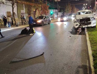 Un estudiante fue atropellado tras colisión por alcance entre dos vehículos en Quillota