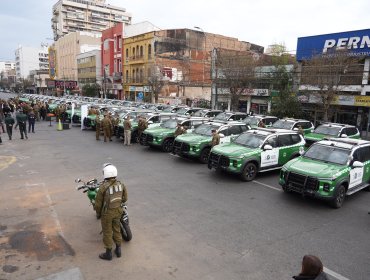 Carabineros recibió 41 nuevos vehículos para reforzar la seguridad en la Quinta Región