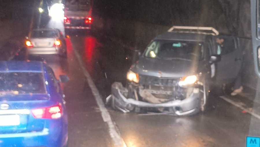 Accidente vehicular en el túnel La Calavera genera tránsito lento en el límite de Llay-Llay e Hijuelas