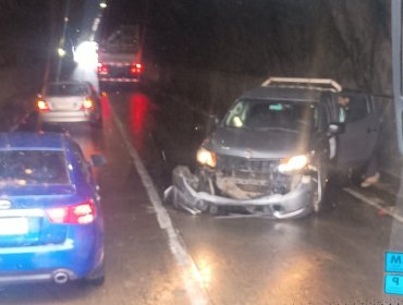 Accidente vehicular en el túnel La Calavera genera tránsito lento en el límite de Llay-Llay e Hijuelas