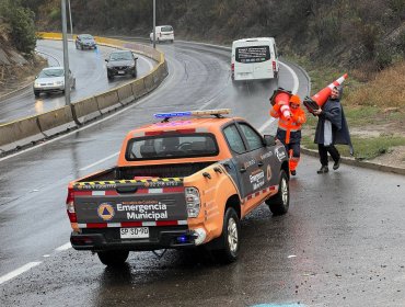 Anegamientos menores y accidentes de tránsito marcaron la primera precipitación del año en Viña del Mar