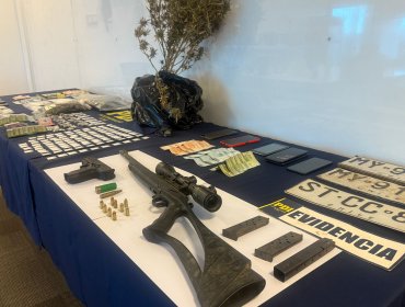 Con armas y drogas, cae peligrosa banda criminal que operaba en Casablanca y Curacaví
