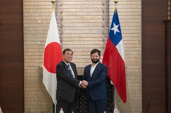 Presidente Boric se reúne con el primer ministro de Japón, Shigeru Ishiba