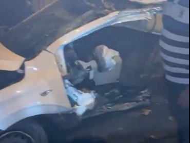 Fatal accidente en Estación Central: Auto se partió en dos tras impacto