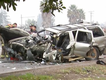 Accidente múltiple en la ruta 5 Sur deja a seis personas heridas a la altura de Buin