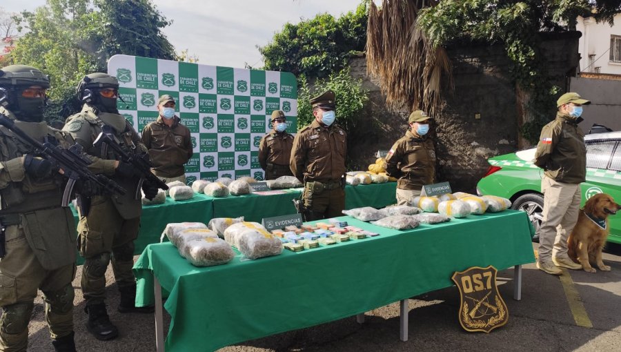 Desarticulan tres organizaciones criminales dedicadas al tráfico de drogas en la región Metropolitana: 16 personas fueron detenidas