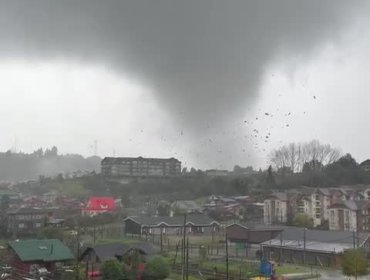 Impactante tornado arrasa con todo a su paso en Puerto Varas: Afectó al sector norte de la comuna