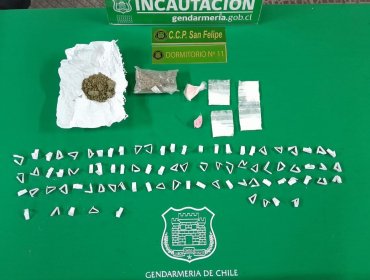 Más de 200 dosis de drogas, armas blancas hechizas y licor artesanal fueron incautados en la cárcel de San Felipe