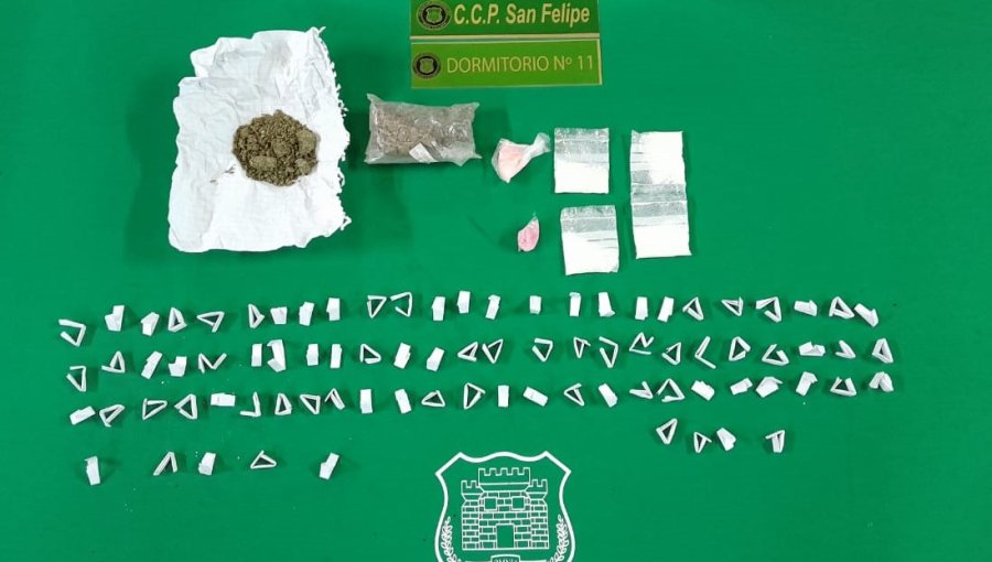 Más de 200 dosis de drogas, armas blancas hechizas y licor artesanal fueron incautados en la cárcel de San Felipe