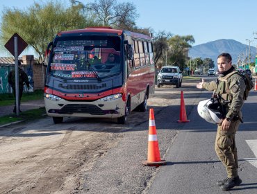 Redoblan controles a micros para frenar violencia en el transporte público de Concón