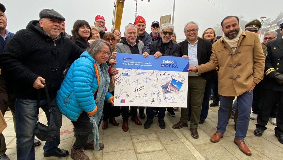 Dan inicio a trabajos de construcción del borde costero afectado por las marejadas en Algarrobo