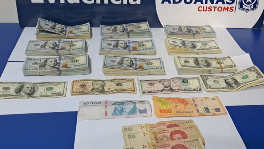 Sorprenden a ciudadano argentino con contrabando de 90.128 dólares en paso fronterizo Monte Aymond