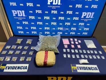 Cae pareja venezolana que traficaba droga en el centro de Viña del Mar y en Concón