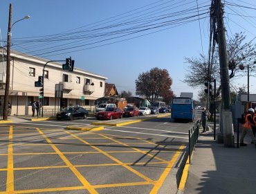 Quilpué mejora su seguridad vial con puesta en marcha de nuevo cruce semaforizado