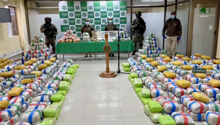 Fuerte golpe al narcotráfico en la V Región: Interceptan 838 kilos de marihuana durante operativo en la ruta 5 Norte de La Ligua