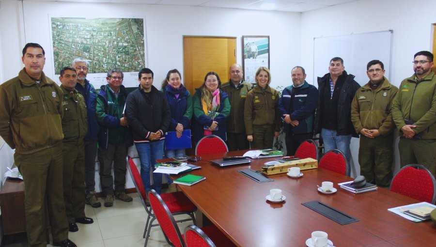 Conaf y Carabineros coordinan trabajo conjunto de fiscalización y prevención de incendios forestales