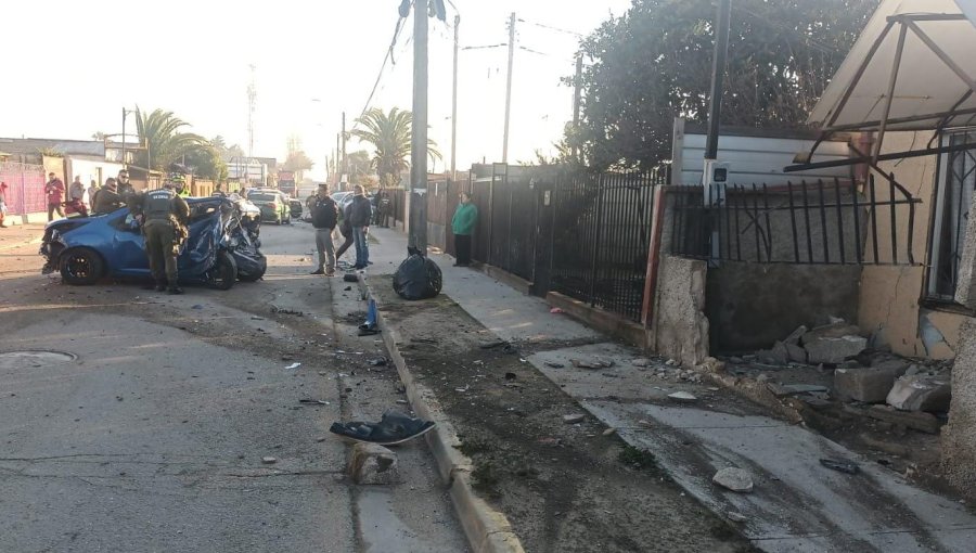 Pareja que escapaba de Carabineros en Quilpué protagonizó violento choque contra auto cuyo conductor perdió la vida