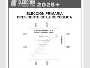 Servel dio a conocer facsímil del voto único para las primarias presidenciales