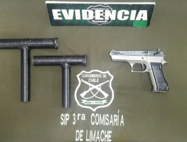 Tres delincuentes fueron detenidos por robo con intimidación en Limache: en paralelo se detuvo a otro sujeto por portar escopetas