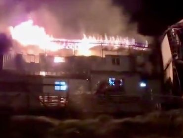 12 damnificados deja incendio que destruyó tres casas en el cerro Lecheros de Valparaíso