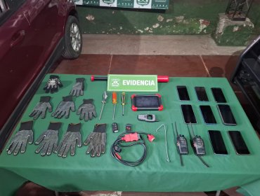 Seguimiento policial termina con captura de banda y decomiso de herramientas utilizadas para robar vehículos en Los Andes