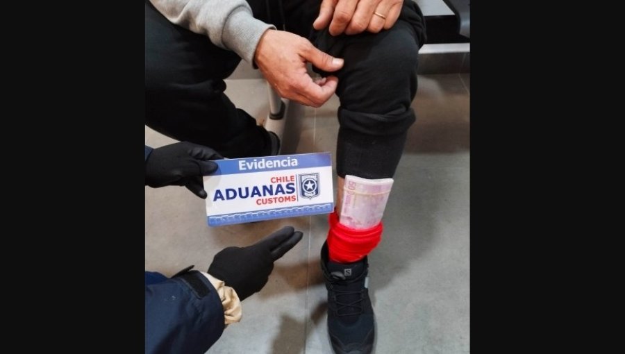 Sorprenden a argentino con 100.000 euros adosados a las pantorrillas en Paso Los Libertadores