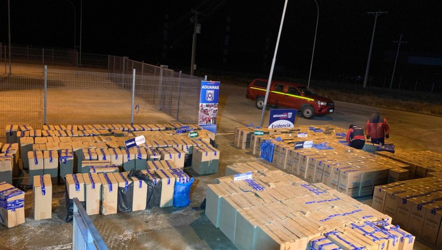 Fiscalización permite detectar más de 197 mil cajetillas de cigarros de contrabando en paso fronterizo de la región de Aysén