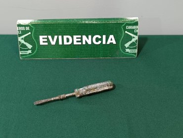 Delincuente con 34 causas penales fue detenido una vez más por robo frustrado de especies de un automóvil en San Felipe