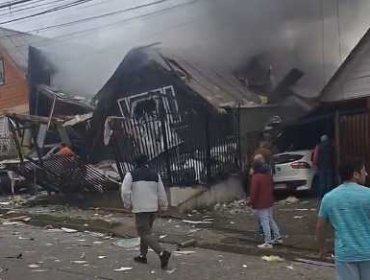 Explosión por gas en Temuco deja una fallecida y ocho viviendas afectadas