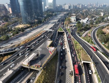 Este lunes inician los trabajos de reparación del Puente Lo Saldes con cierres diurnos y nocturnos en la Costanera Norte