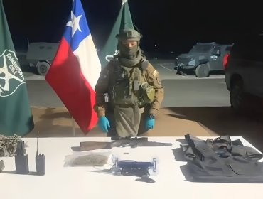 Carabineros recupera camioneta robada en Ercilla, región de la Araucanía: en su interior tenía un arma de fuego y chalecos antibalas