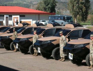 Ejército recibió 70 camionetas blindadas para reforzar labores en la frontera norte y macrozona sur