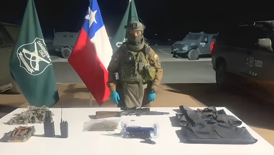 Carabineros recupera camioneta robada en Ercilla, región de la Araucanía: en su interior tenía un arma de fuego y chalecos antibalas
