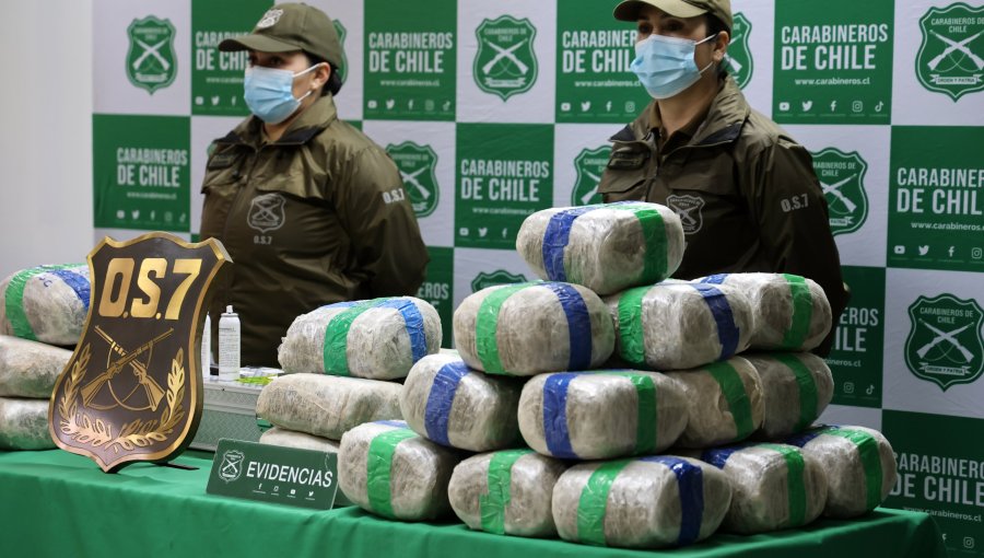 Dos extranjeros fueron detenidos con 31 kilos de marihuana en San Bernardo